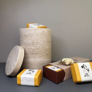 Stonekocc Thương Hiệu Tự Nhiên Bằng Đá Cẩm Thạch Trà <span class=keywords><strong>Caddy</strong></span> Với Nắp Nhà Bếp Lưu Trữ Tank Hộ Gia Đình Màu Đen Trà Jar Phòng Khách Nghiên Cứu Trang Trí - Product Image 4