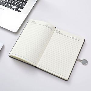 Customized Laser Logo No MOQ A5 Notebook Set Business Notepad Thickened Round Buckle Simple Faux Leather Notebook Gift Set - Product Image 3