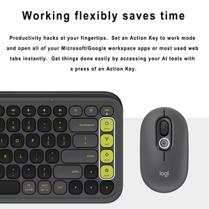 Original Logitech POP ICON <b>KEYS</b> Slim <b>Keyboard</b> <b>Custom</b> Hotkeys Multi Device Silent Office <b>Keyboard</b> for Laptop Mac Tablet Phone - Product Image 4