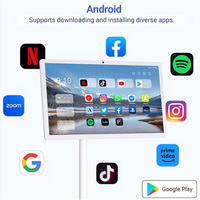 21,5 inch wit draagbaar smart touchscreen display HD1080 Android systeem LED-achtergrondverlichting USB-interface reclame educatie tv