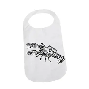 Individuelles Aufbewahrungs-Crawfish-Killer-Recycling-Schürzen-Geschenk-Kit für Erwachsene aus Kunststoff Meeresfrüchte Grill Indoor Outdoor lustige Hummer-Lätzchen