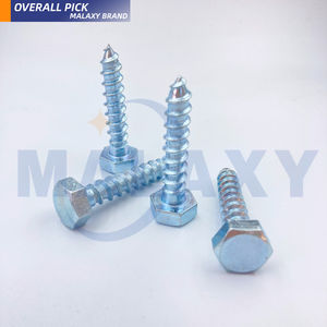 MALAXY DIN571 <span class=keywords><strong>Coach</strong></span> Tornillo Lag Perno Galvanizado o Acero inoxidable Cabeza hexagonal Tornillo de madera Tornillos de alta calidad - Product Image 1
