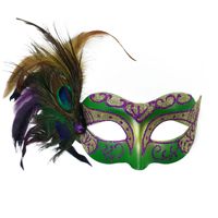 Masque de carnaval doré en poudre pour adulte, demi-visage, style princesse de Venise, pour fête costumée