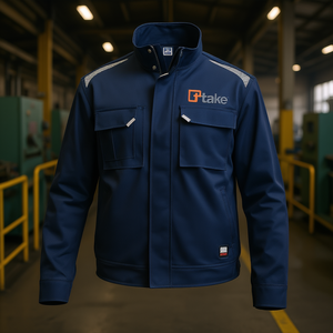 Chaqueta de Trabajo Ttake, Azul Marino, Talla S, con Bolsillos y Franjas Reflectantes para Uso Industrial - Product Image 3