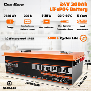<b>24V</b> 300Ah <b>Battery</b> Pack with MPPT Controller External <b>Battery</b> 200A BMS 6000+ Deep Cycles for Golf Cart & Off-grid Use - Product Image 2