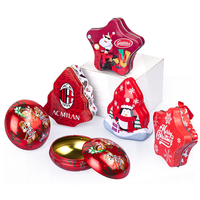 Dongguan Factory Boîte de Noël en fer blanc pour cadeau Paquet de bonbons et de biscuits Boîtes de Noël pour gâteaux Boîte de Noël en forme d'arbre avec fenêtre