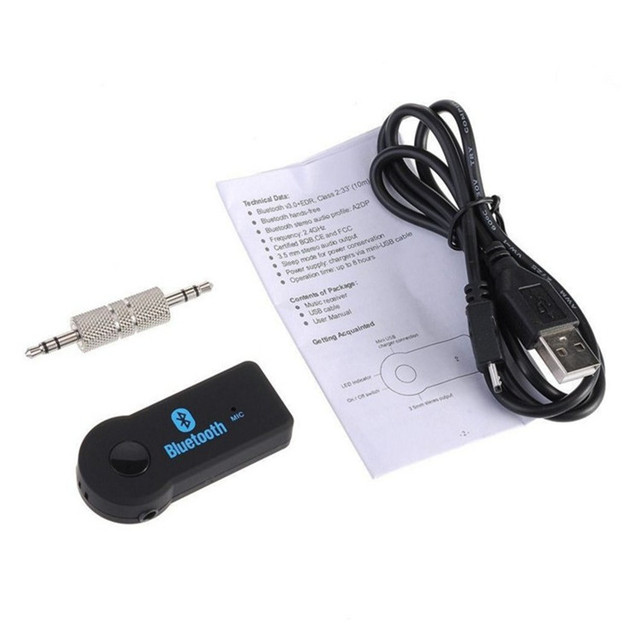 Mini 3.5mm Jack Bluetooth Music Audio Adapter Car Bluetooth Receiver