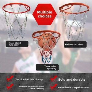 Ensemble d'anneaux <span class=keywords><strong>de</strong></span> <span class=keywords><strong>basket</strong></span>-ball d'extérieur entièrement métalliques avec <span class=keywords><strong>filet</strong></span> <span class=keywords><strong>de</strong></span> tir épais et durable Chaîne <span class=keywords><strong>en</strong></span> fer Panneau arrière <span class=keywords><strong>en</strong></span> PE-Équipement avec type <span class=keywords><strong>de</strong></span> jante - Product Image 6