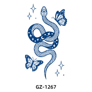 Tatuajes semipermanentes de 2 semanas de duración, tatuajes de <span class=keywords><strong>serpiente</strong></span> impermeables, tatuajes de jugo, pegatina para adultos, hombres, niños, dragón Kirin - Product Image 3