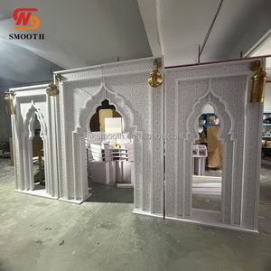 SMOOTH Luxury Pvc Acrylic Wedding Event <b>Backdrops</b> Panel <b>Stand</b> With Light Indian Style Wedding Stage <b>Backdrop</b> Decoration Wall - Product Image 4