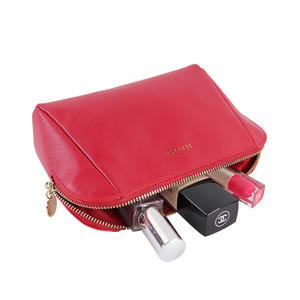 BSCI Professional Custom Luxury Private Label Waterproof PU Leather Makeup Pouch Zipper Cosmetic Bag - Product Image 2