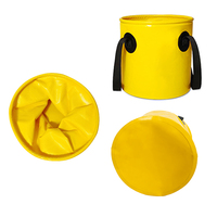 Meilleure Vente Seau d'Eau Pliable Étanche Bleu 20L en PVC 500D à Trois Couches avec Double Poignée, Vente en Gros pour Sports de Plein Air et Camping