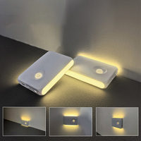 Lumière de nuit à détecteur de mouvement rechargeable, lumière d'escalier intérieure à changement de couleur RVB, lumière LED magnétique pour placard, couloir, armoire
