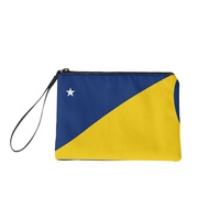 Dompet Koin & Dompet Mini Poliester Cetak Digital Bendera Tokelau, Warna Campuran, Penutup Ritsleting, untuk Perjalanan & Hadiah Promosi