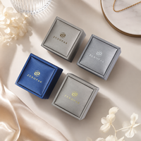 Coffret à bijoux de luxe Zebopak en bleu marine pour bague, collier et bracelet, emballage cadeau