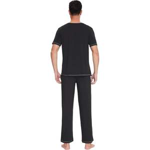 ชุดนอนผู้ชายผ้าใยไผ่ วิสโคส แขนสั้น กางเกงขายาว เนื้อผ้านุ่ม น้ำหนักเบา ชุดลำลอง ไซส์ S-XXL ขายส่ง - Product Image 2