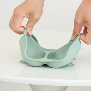 <span class=keywords><strong>Assiette</strong></span> à dîner pour enfants <span class=keywords><strong>assiette</strong></span> divisée en Silicone pour bébé ventouses fixes plats d'alimentation résistants aux chutes supplémentaires - Product Image 3