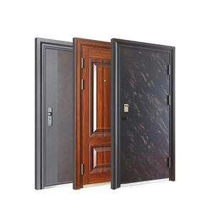 Daire ev ön ana dış kapı kapı tasarımları ön demir giriş kapıları giriş çelik güvenlik kapısı - Product Image 3