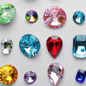 Piedras de Cristal Redondas para Decoración de Uñas, Diamantes de Imitación para Carcasas de Teléfono, Accesorios, Adornos Termoadhesivos para Disfraces - Product Image 1