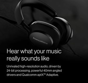 Casque audio Sigma Bowers & Wilkins Px7 S2e avec transducteur dynamique, revêtement en cuir, circum-auriculaire, ANC, mode transparence, chipset Qualcomm 20+ - Product Image 2