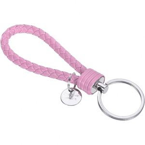 Braided Leather Keychain Multicolor PU Woven Alloy Key <b>Rings</b> Lanyard for Car Key Purse Bag Fashion Accessories Women Men Kids - Product Image 1