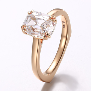Anillo de Oro Amarillo Sólido de 18K/14K con Diamante de Laboratorio Certificado por IGI de 3 Quilates, Diseño Original, para Compromiso o Boda, para Mujer y Hombre - Product Image 1