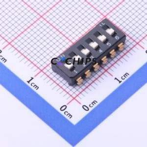 CFS-0602TA DIP Switch SMD Switch Single Pole Single Throw 6 2.54mm 100mA - Product Image 1