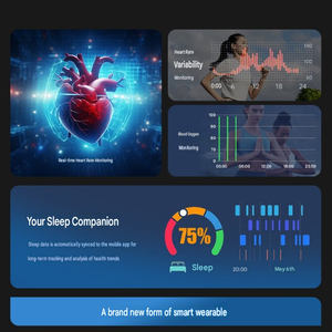 Bague connectée en coquille d'ormeau, tracker de santé, moniteur de fitness étanche, charge magnétique pour iOS et Android - Product Image 3