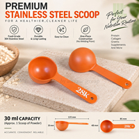 Expédition immédiate : Pot à poudre en acier inoxydable 304 de 36 oz (500 g) avec cuillère doseuse de 30 ml, hermétique et étanche, qualité alimentaire, pour compléments et bien-être