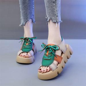 <span class=keywords><strong>Rome</strong></span> femmes 2024 fond épais hauteur augmenter la mode dames sandales - Product Image 1