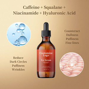 Logotipo personalizado Oem Odm Instant Lift Cafeína Escualano Niacinamida Ácido hialurónico Bajo el cuidado de los ojos Suero ordinario - Product Image 3