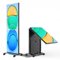 Affichage publicitaire double face pliable à LED, écran miroir, vente directe d'usine