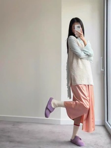 Vacchetta da donna pelosa viola per <span class=keywords><strong>pantofole</strong></span> con Sole di velluto spesso per il Comfort invernale in Velcro cotone per <span class=keywords><strong>pantofole</strong></span> - Product Image 5