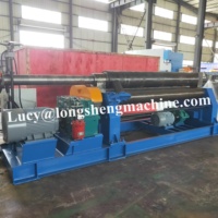 Longsheng W11-20X3000 machine à rouler les plaques de type 3 symétrique, machine à cintrer les plaques manuelles
