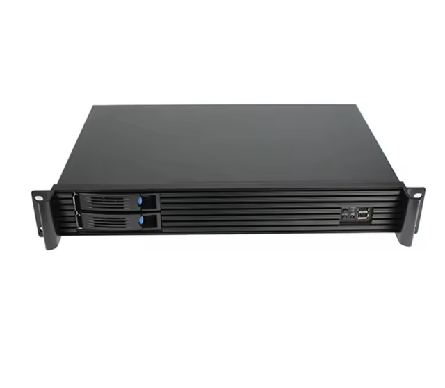 Cheap 1.5U Mini ITX Rackmount Desktop PC Chassis 280mm Depth Industrial Server Case Cooler Plastic HDD SSD with Fan