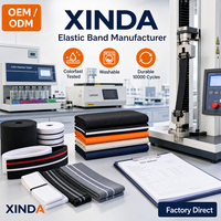 Xinda usine prix personnalisé marque privée Jacquard ceinture pinte élastique Nylon sangle bande vêtements tissé Technique tissu Mate