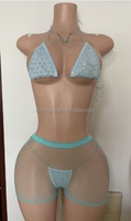Vadulyer Prêt à Expédier, Disponible en 10 Couleurs au Choix, Tenues de Danse Exotique et de Striptease avec Diamants