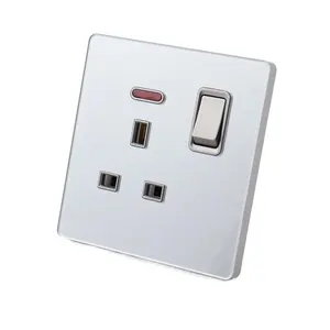 Promotional sale smooth combination panel european home electric light wall switch and socket