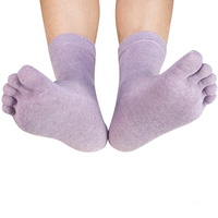 Vente en gros Chaussettes de randonnée en laine mérinos de haute qualité unisexes avec 5 orteils Logo personnalisé sur les poignets et le bas