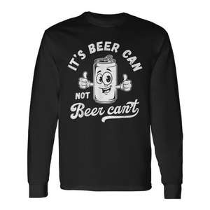 Camiseta de manga larga con diseño de cerveza, no se puede beber cerveza, humor para despedida de soltero - Product Image 1