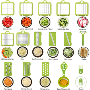 Amz Cocina 22 en 1 <span class=keywords><strong>Manual</strong></span> Vegetal Chopper Slicer Fruit Cocina Cortador <span class=keywords><strong>de</strong></span> <span class=keywords><strong>cebolla</strong></span> Cortador <span class=keywords><strong>de</strong></span> verduras Gadgets Cocina Chopper - Product Image 2