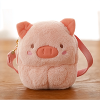 Sac à dos en peluche personnalisé de 20 cm en forme de cochon, jouet animal en peluche de 20 cm, sac à dos en peluche personnalisé
