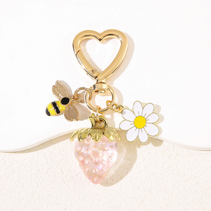 TG-2679 Wholesale of New Cute Bee Strawberry Heart-shaped Keychains, Ladies' Bag Pendants and <b>Key</b> <b>Chains</b> Are Selling Well - Product Image 3