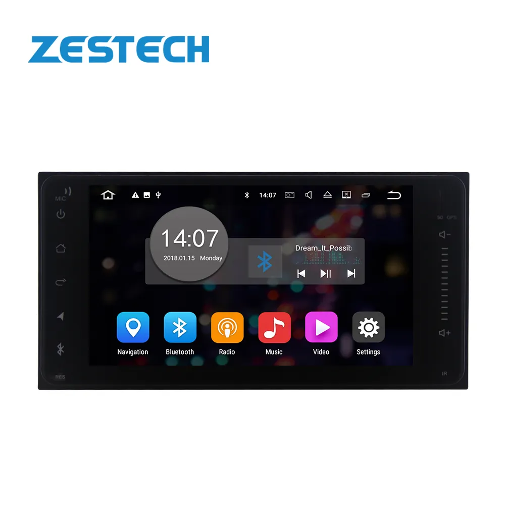 ZESTECH Factory Android 12 Quad Core double DIN Universal GPS Car stereo For Toyota Corolla Camry Prado RAV4 Hilux VIOS