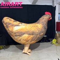 Accessoires de plein air Costume gonflable de dessin animé animal accessoires gonflables de costume de cochon pour l'affichage