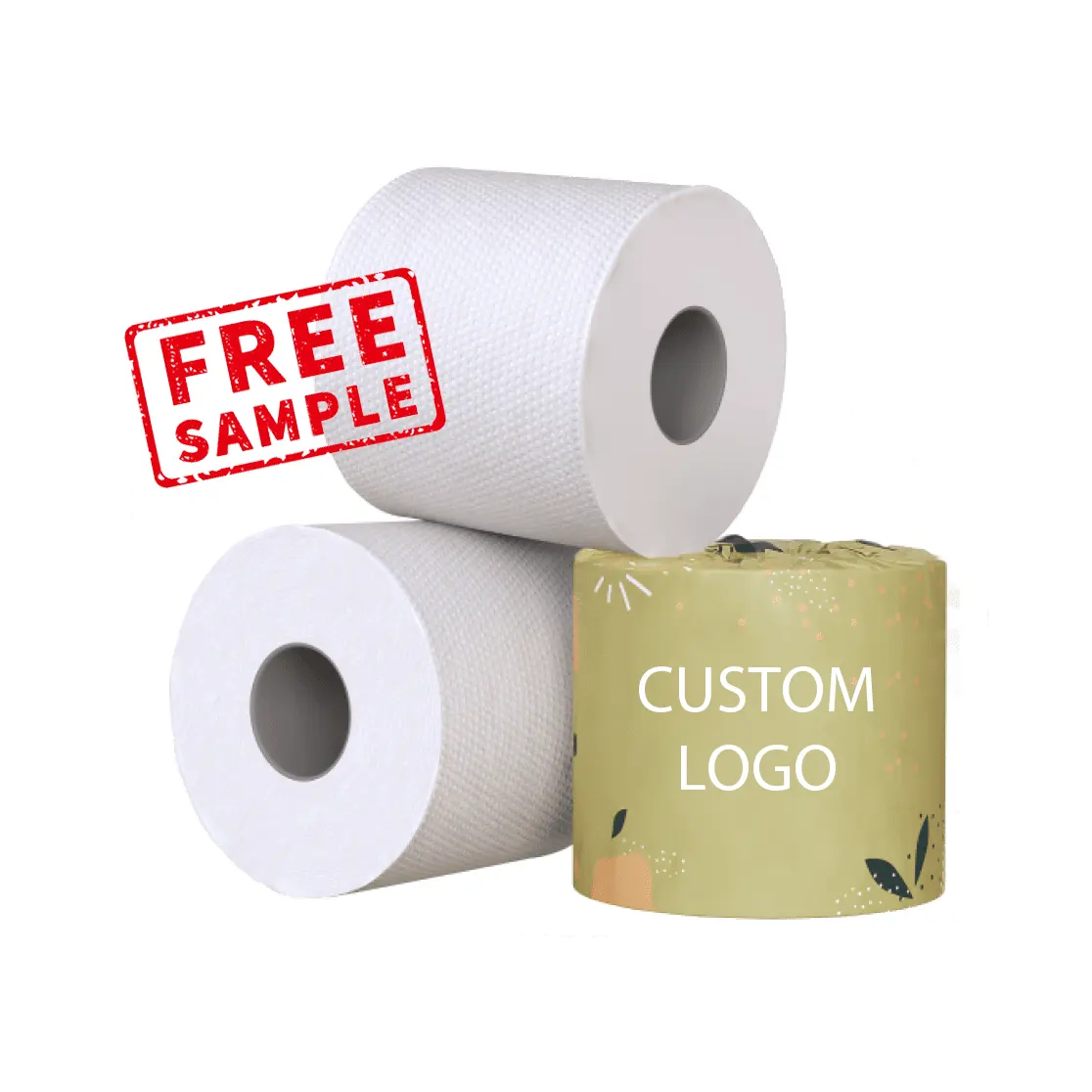 Wholesale Biodegradable Premium Quality Customized Brand 3Ply 100% Pulp Toilet Paper High Quality