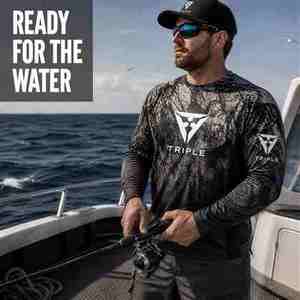 <span class=keywords><strong>Camisas</strong></span> de Pesca de Manga Larga con Protección <span class=keywords><strong>Solar</strong></span> UPF 50+, Ligeras, Estilo Camuflaje, para Pesca en la Playa - Product Image 1