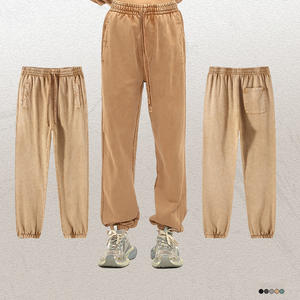 Xinglan กางเกงวอร์มผ้าฝ้าย100% วินเทจผ้าเกล็ดปลาน้ำหนักเบาซักได้สำหรับฤดูหนาว - Product Image 5