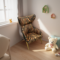 Fauteuil en tissu de style loisirs moderne chaise en cuir en bois massif pour salon maison bureau salle à manger hôtel entrepôt