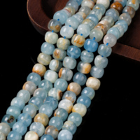 Perles rondes en apatite naturelle pour la fabrication de bracelets, perles d'espacement rondes de 7x8mm pour la création de bijoux, pierres précieuses pour colliers et boucles d'oreilles DIY
